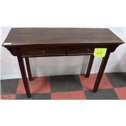 DARK WOOD SOFA TABLE 16X48X34