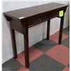 Image 2 : DARK WOOD SOFA TABLE 16X48X34