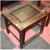 Image 1 : DARK WOOD RUSTIC END TABLE