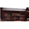 Image 3 : 2 SHOWHOME DK BROWN WOOD CHINA CABINETS W/