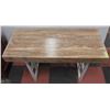 Image 3 : WOOD TOP METAL BASE SHOWHOME SOFA TABLE 20X47X30