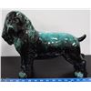 Image 1 : 15" LONG BLUE MOUNTAIN POTTERY SPANIEL DOG FIGURE.