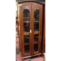 TALL 2 DOOR CHINA CABINET WITH KEY