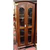 Image 1 : TALL 2 DOOR CHINA CABINET WITH KEY