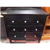 Image 1 : SHOWHOME 3 DRAWER BLACK NIGHT STAND