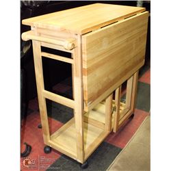 KITCHEN ISLAND WITH FOLD DOWN LEAF
