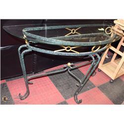 GREEN DECORATIVE HALL TABLE