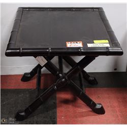 BLACK SOLID TEAK FOLDING TABLE