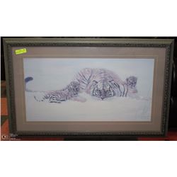 VINTAGE FRAMED & SIGNED 1994 PRINT BY FAHIM
