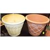 Image 1 : TWO 16"H LARGE DECORATIVE POTS