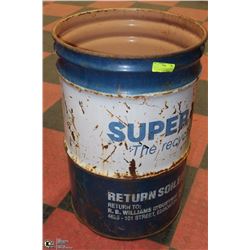 VINTAGE SUPER WIPES RETURN SOILED WIPES ONLY DRUM