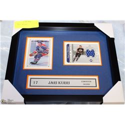 JARI KURRI EDMONTON OILERS GAME USED JERSEY