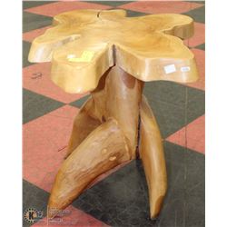 DESIGNER WOOD END TABLE APPROX 20"H