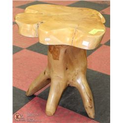 DESIGNER WOOD END TABLE APPROX 20"H