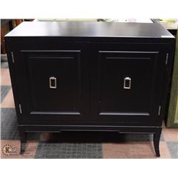 2 DOOR SOLID WOOD BLACK CABINET 16"X38"X24"
