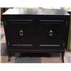 Image 1 : 2 DOOR SOLID WOOD BLACK CABINET 16"X38"X24"