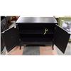 Image 2 : 2 DOOR SOLID WOOD BLACK CABINET 16"X38"X24"