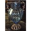 Image 1 : VINTAGE ESTATE WROUGHT IRON & BLUE GLASS