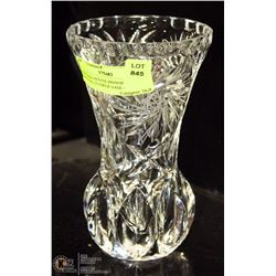 VINTAGE ESTATE PINWHEEL CRYSTAL FLOWER VASE -
