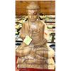 Image 1 : 20" CARVED WOOD BUDDHA FIGURE