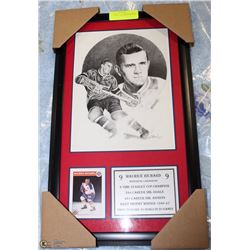MAURICE RICHARD #9 HOCKEY CARD HAS CRACKED GLASS