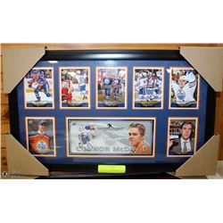 CONNOR MCDAVID 7 FRAMED HOCKEY CARDS FROM THE