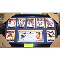 CONNOR MCDAVID 7 FRAMED HOCKEY CARDS FROM THE