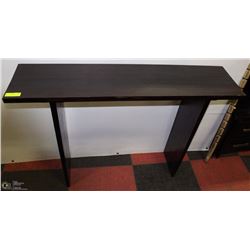 SOLID BLACK WOOD HALLWAY TABLE 11.5X47X33.5