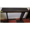 Image 1 : SOLID BLACK WOOD HALLWAY TABLE 11.5X47X33.5