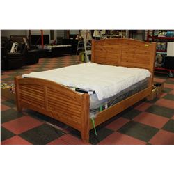 SOLID PINE QUEEN SIZE BED FRAME-MATTRESS NOT INCL
