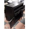 Image 2 : BLACK WOOD 2 DRAWER 2 DOOR CABINET