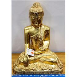 GOLD TONED 18" TALL BUDDHA FIGURE