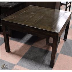 DARK WOOD SQUARE COFFEE TABLE 31X31X22