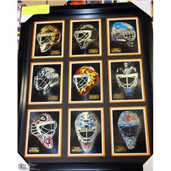9 PINACLE GOALIE MASKS HOCKEY CARDS
