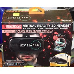 VIRTUAL REALITY 3D HEADSET WITH BUILT IN ACTION