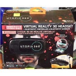 VIRTUAL REALITY 3D HEADSET WITH BUILT IN ACTION