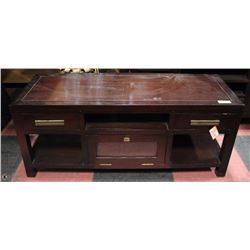 DARK WOOD ENTERTAINMENT STAND 18X42X20