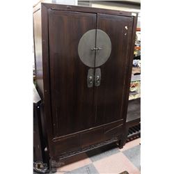 LARGE DARK WOOD ARMOIRE 44X22.5X75