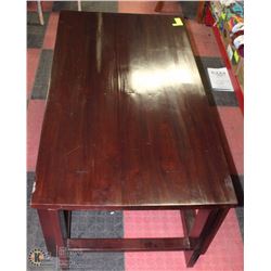 DARK WOOD COFFEE TABLE 43.5X23X18