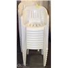 Image 1 : LOT OF 18 WHITE PLASTIC PATIO CHAIRS
