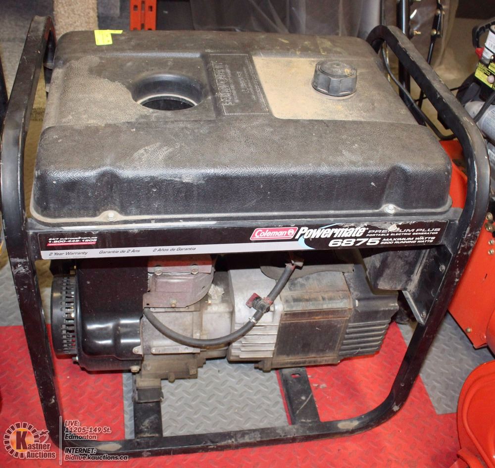 COLEMAN 5500W POWERMATE 6875 GENERATOR