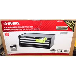 NEW HUSKY 27" 3 DRAWER TOOL CHEST.