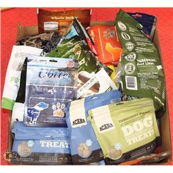 LARGE LOT OF DOG TREATS ALL INDIVIDUALLY PACKAGED