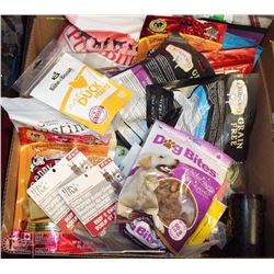 LARGE BOX OF DOG TREATS ALL INDIVIDUALLY PACKAGED