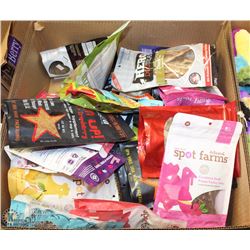 LARGE LOT OF DOG TREATS ALL INDIVIDUALLY PACKAGED
