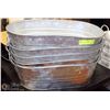 Image 1 : LOT OF 5 GALVANIZED STEEL TUBS