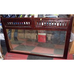 SOLID WOOD CARVED DRESSER MIRROR