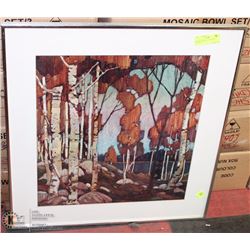 FRAMED ABSTRACT PICTURE - (25"X23") -