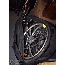 2K SILVER COM "COLUMBIA" FOLDING BIKE 26" W/