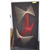 Image 1 : LARGE WOOD FRAMED ABSTRACT STRING ART